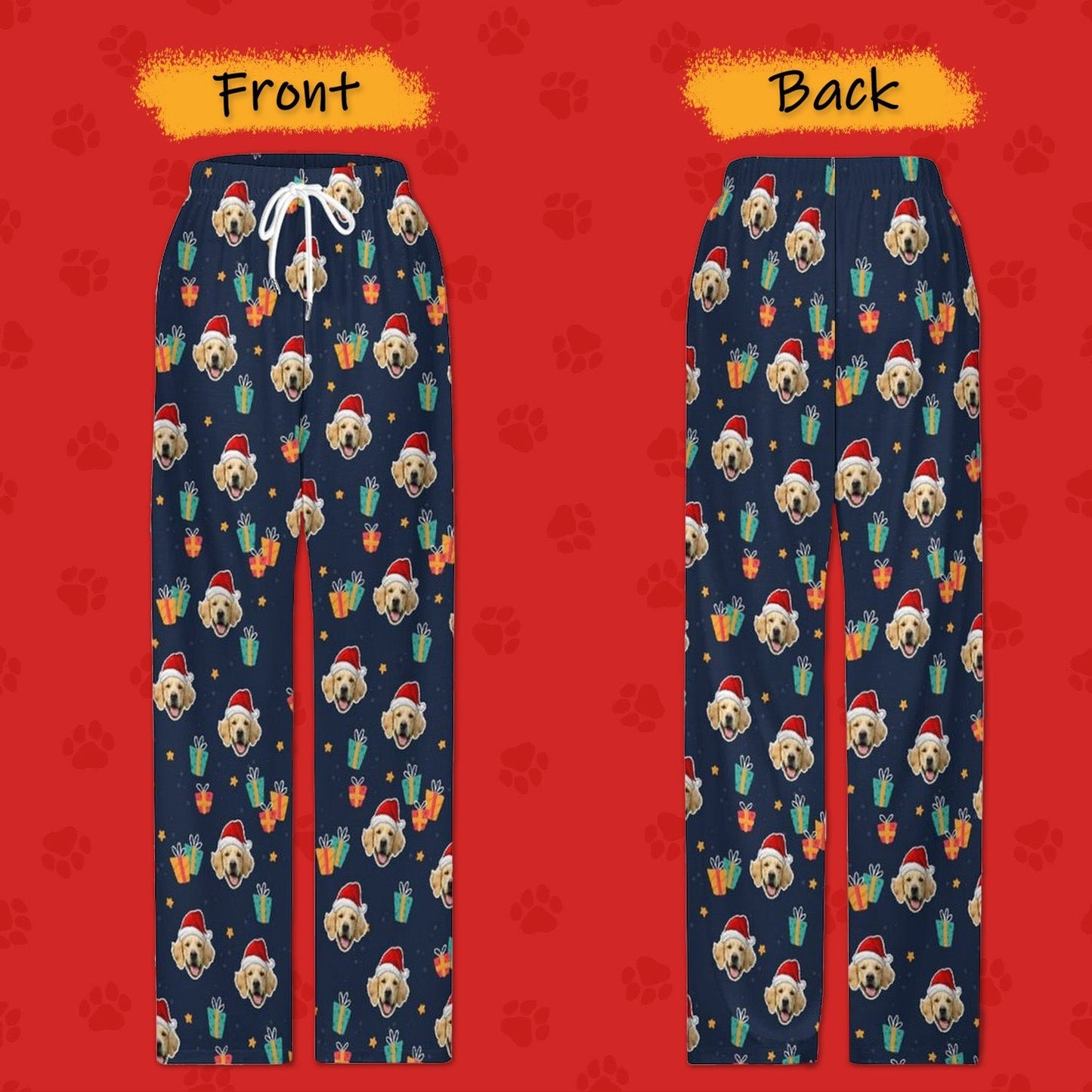 WEPRINTMEPajama PantsCustom Pet Face Pajama Pants Gifts Christmas Pants