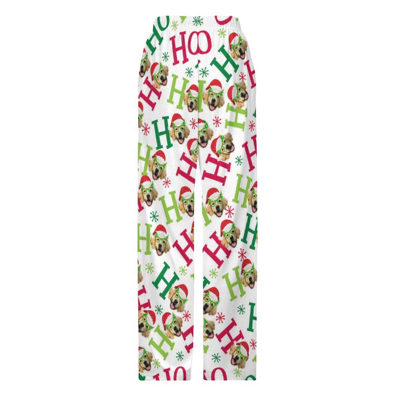 WEPRINTMEPajama PantsCustom Pet Face Pajama Pants HO HO HO Christmas Pants