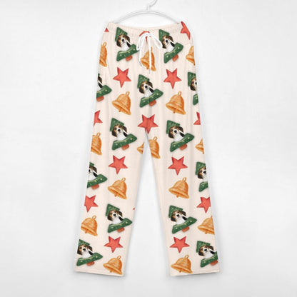 WEPRINTMEPajama PantsCustom Pet Face Pajama Pants Santa Tree Christmas Pants