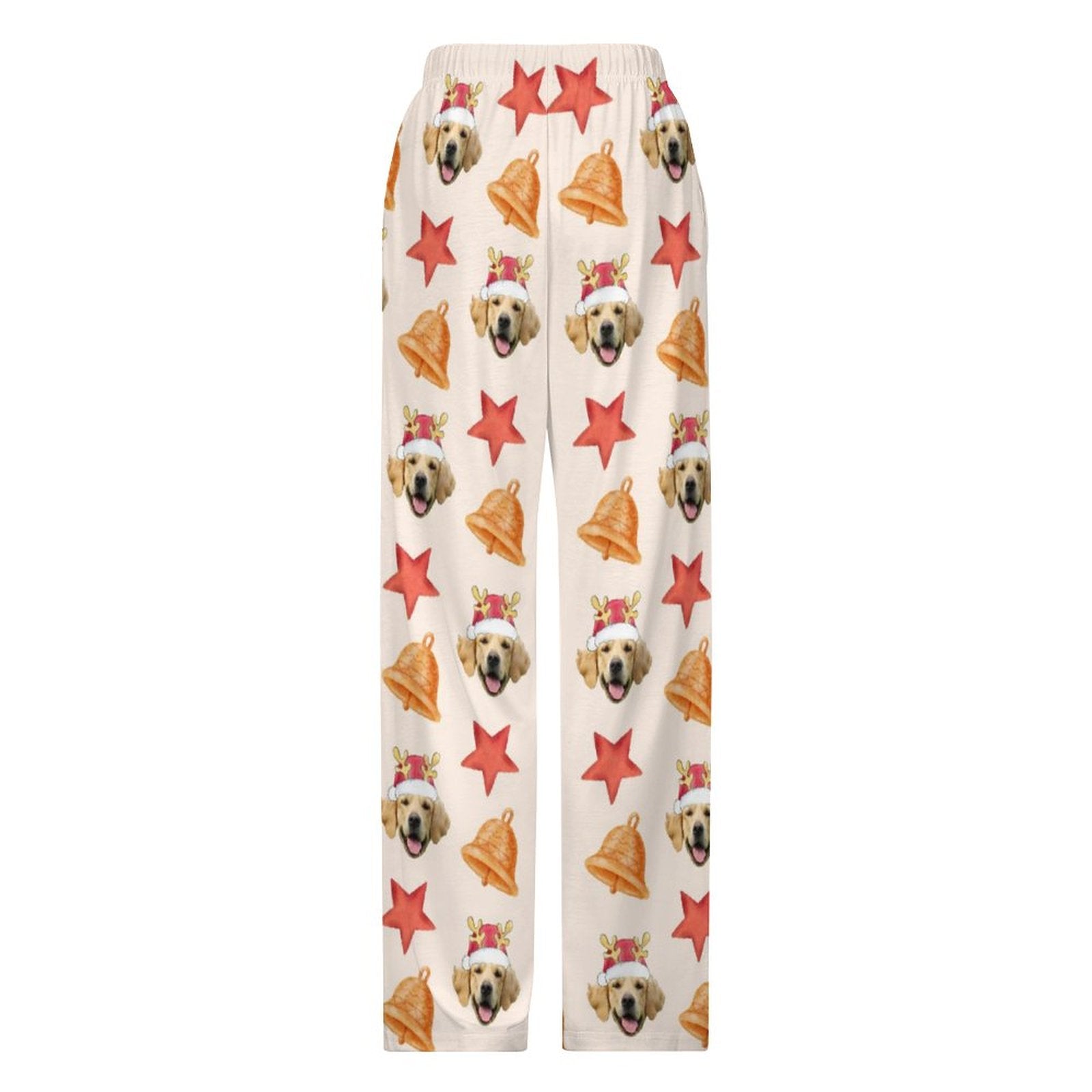 WEPRINTMEPajama PantsCustom Pet Face Pajama Pants Stars Christmas Pants