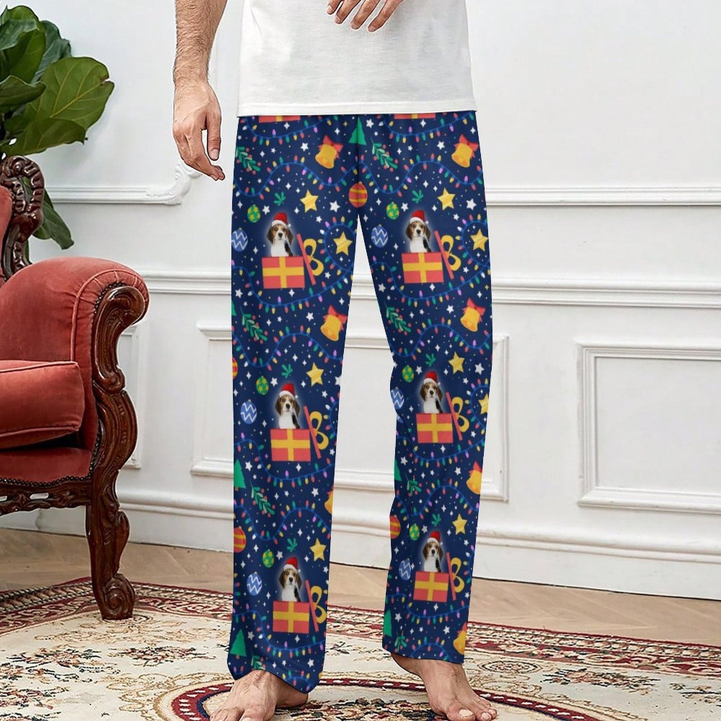 WEPRINTMEPajama PantsCustom Pet Face Pet in Gift Box Pajama Pants