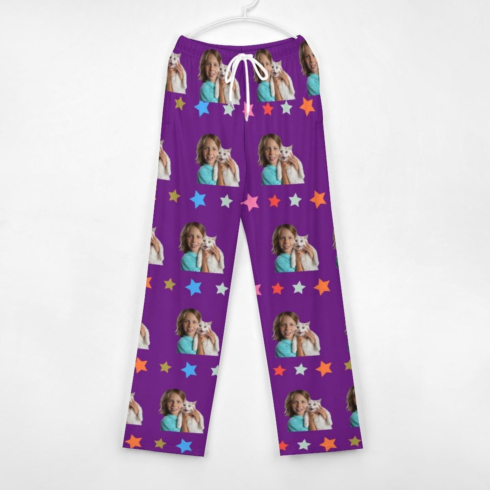 WEPRINTMEPajama PantsCustom Pet Face Star Pajama Pants