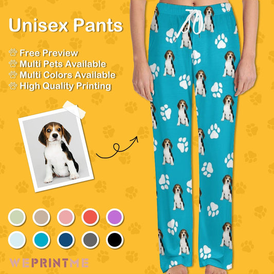 WEPRINTMEPajama PantsPersonalized Pet Pants Lovely Pet and Paws Unisex Pajama Pants