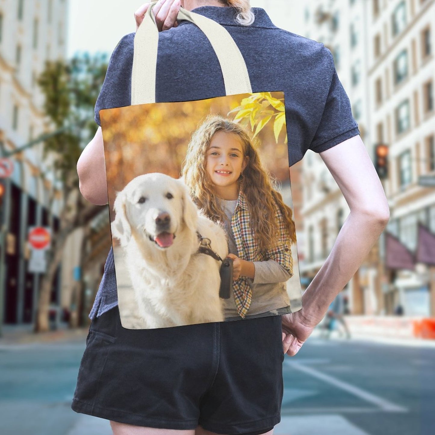 Custom Photo Canvas Tote Bag