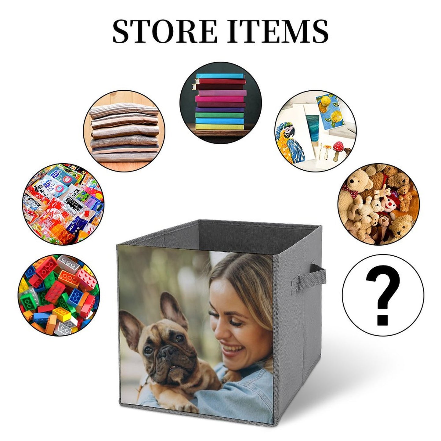 Custom Photo Folding Storage Bins