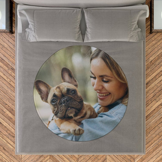 Custom Photo Round Blanket