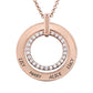 Custom Text Diamond Set Round Necklace