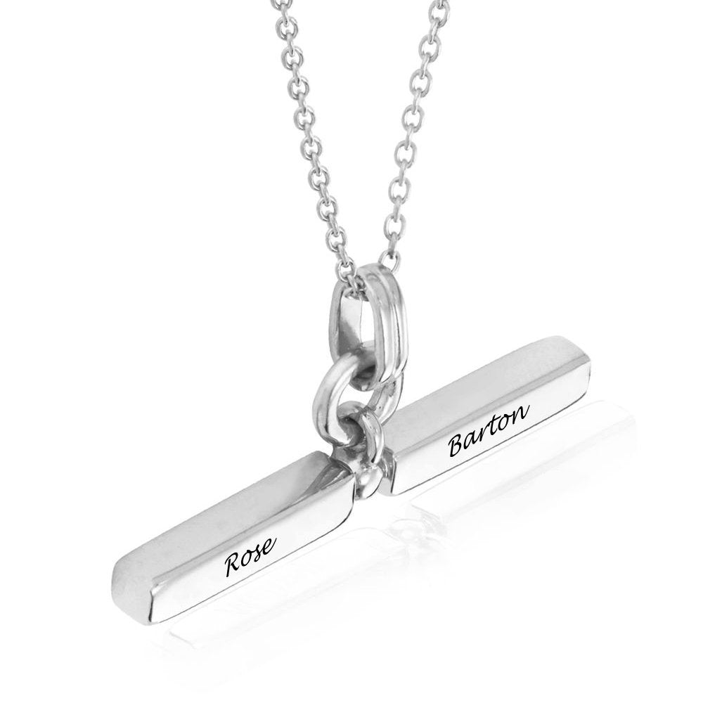 Custom Two Texts Bar Necklace