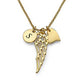 Custom Initials Angel Wings Necklace