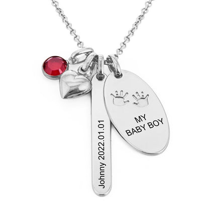 Custom Text Commemorative Necklace