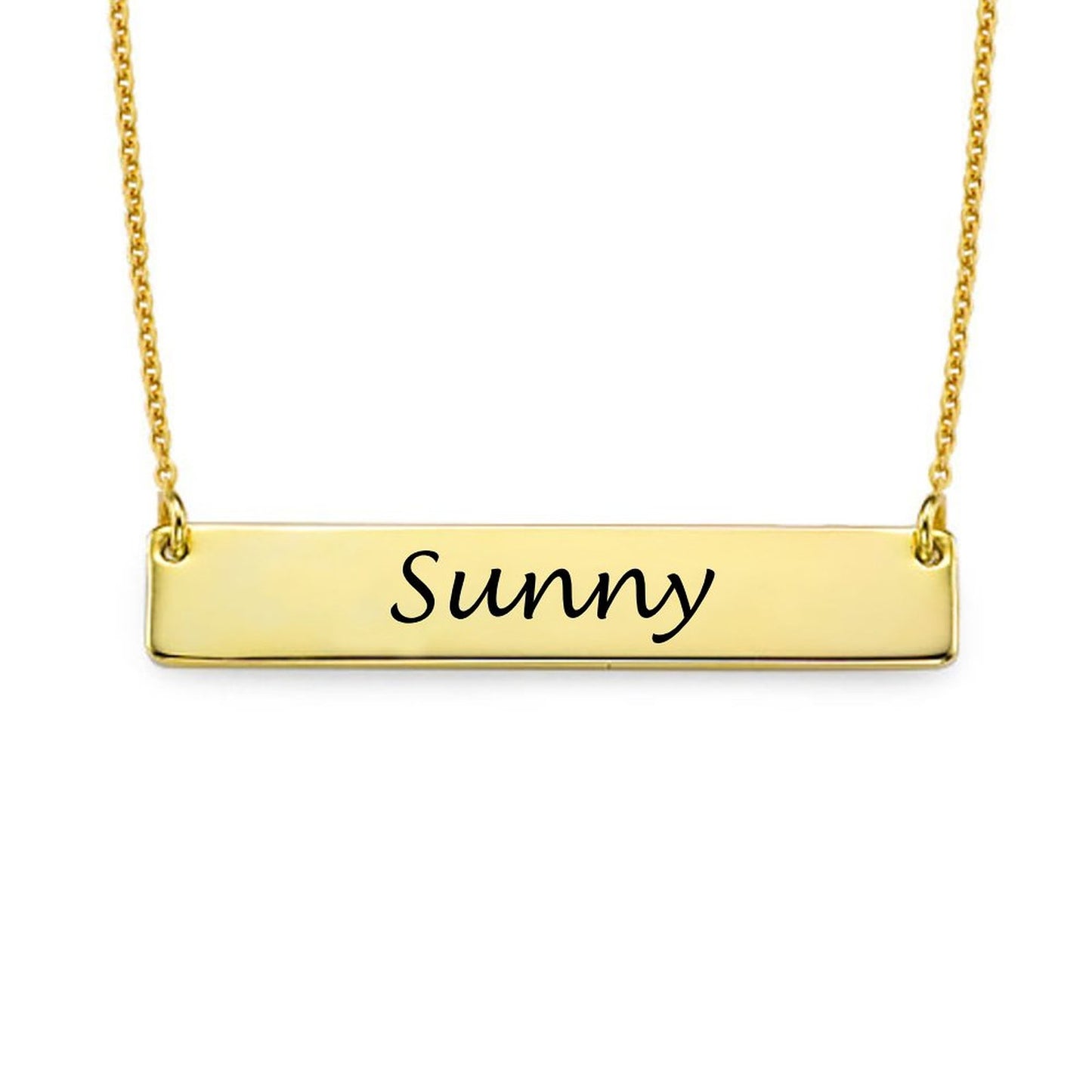 Custom Text Bar Necklace