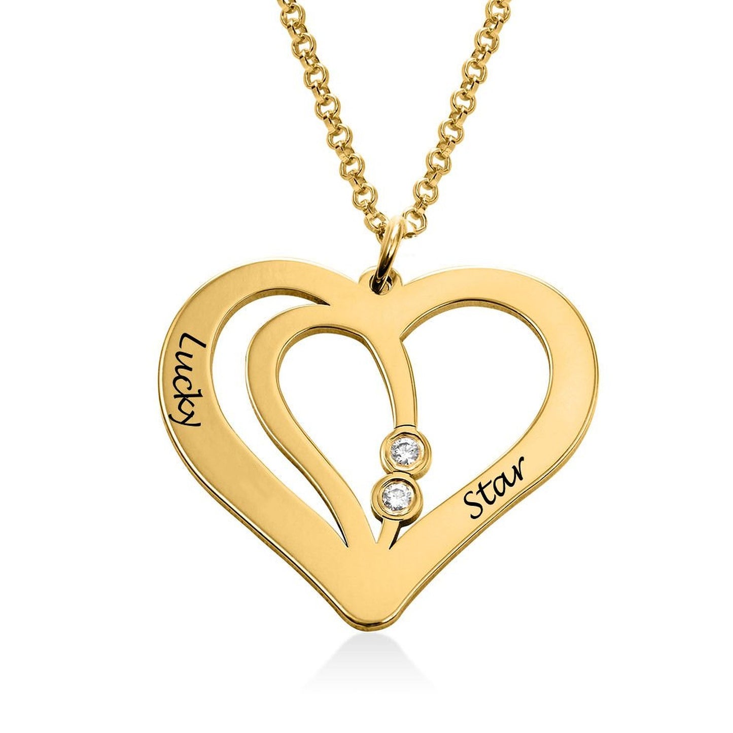 Custom Text Heart-shaped Necklace