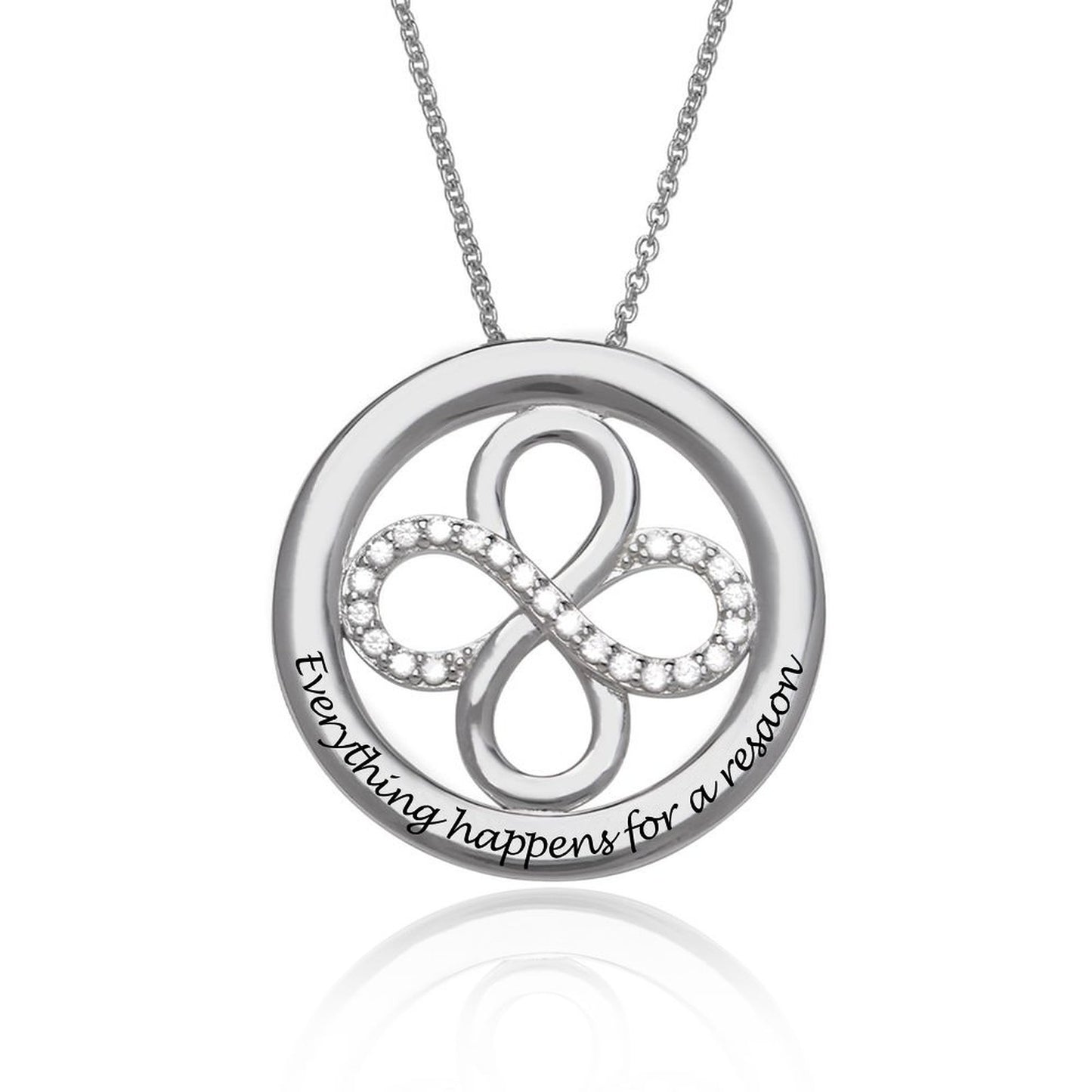 Custom Text Infinite Circular Necklace