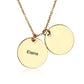 Custom Text Double Disc Necklace