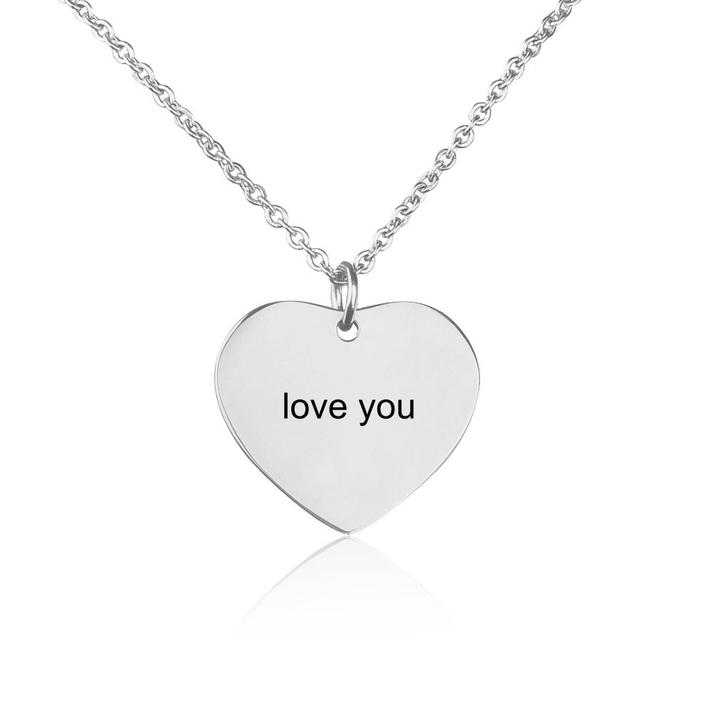 Custom Text Heart-shaped Necklace