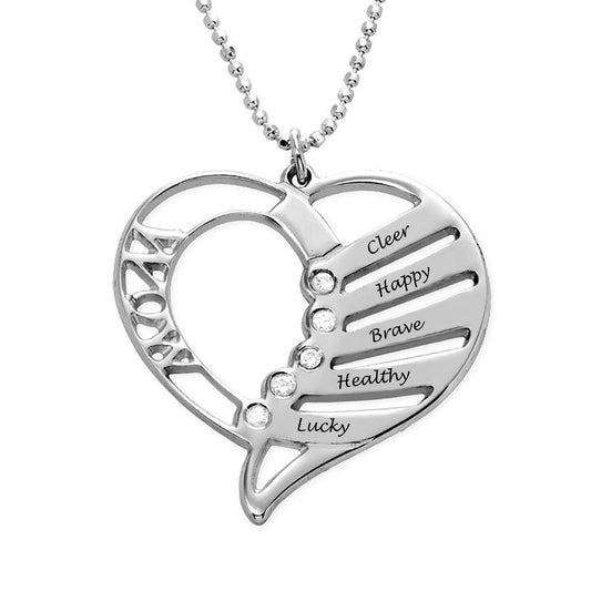 Custom Text Heart-shaped Necklace