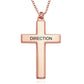 Custom Text Cross Necklace