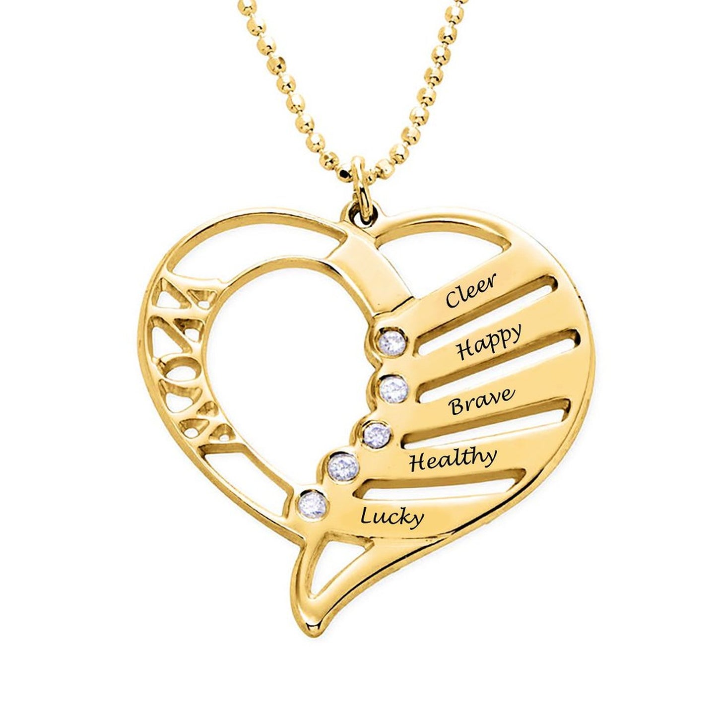 Custom Text Heart-shaped Necklace