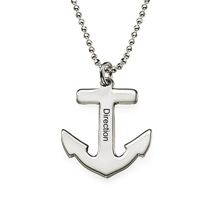 Custom Text Anchor Necklace