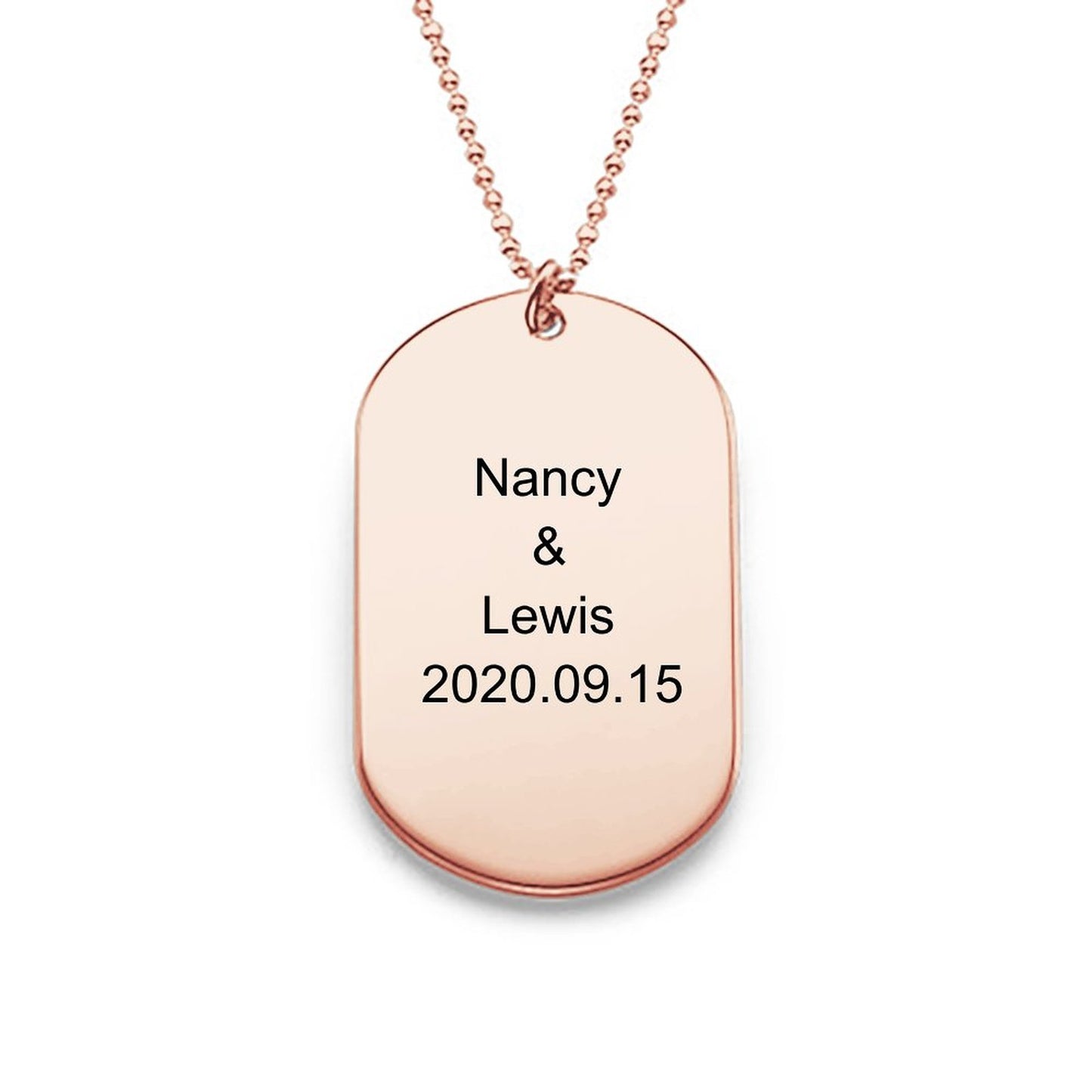 Custom Texts Nameplate Necklace