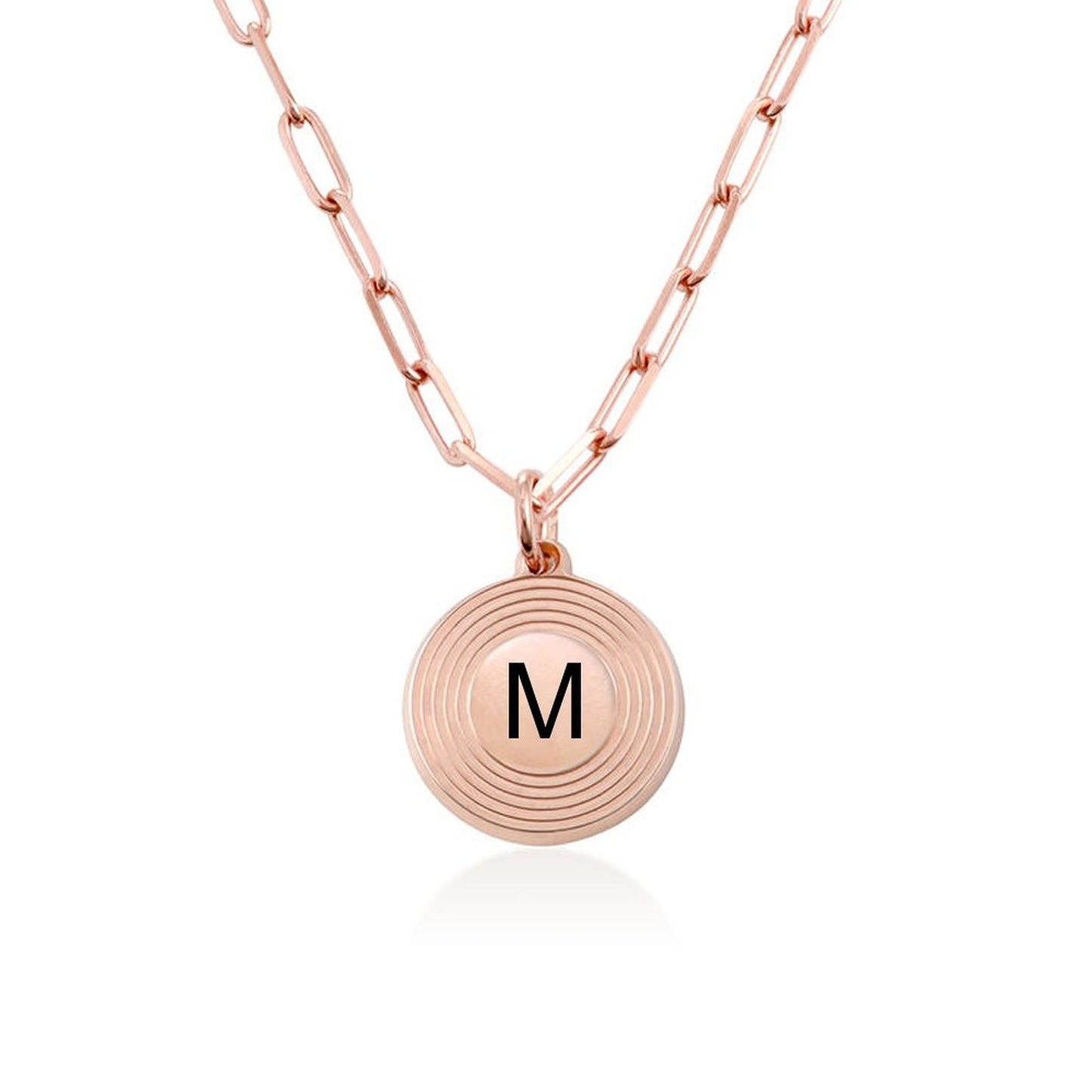 Custom Letter Round Necklace