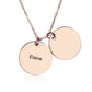 Custom Text Double Disc Necklace