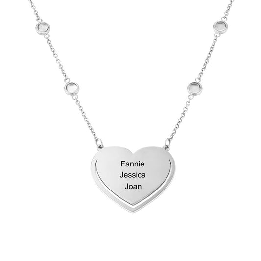 Custom Text Heart-shaped Necklace