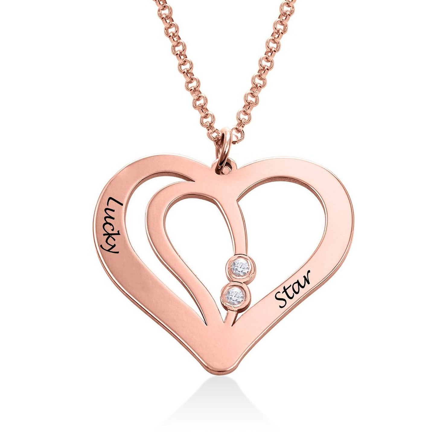 Custom Text Heart-shaped Necklace