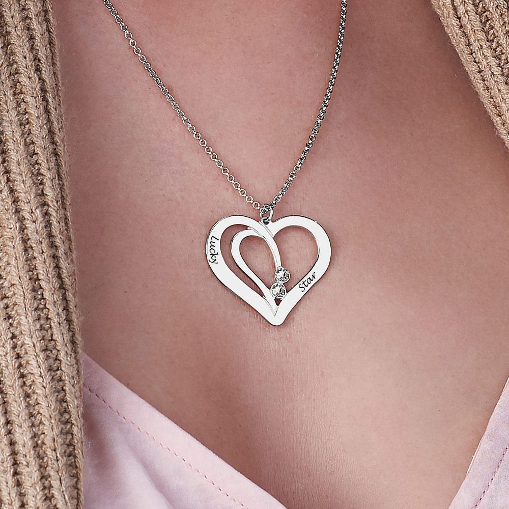 Custom Text Heart-shaped Necklace