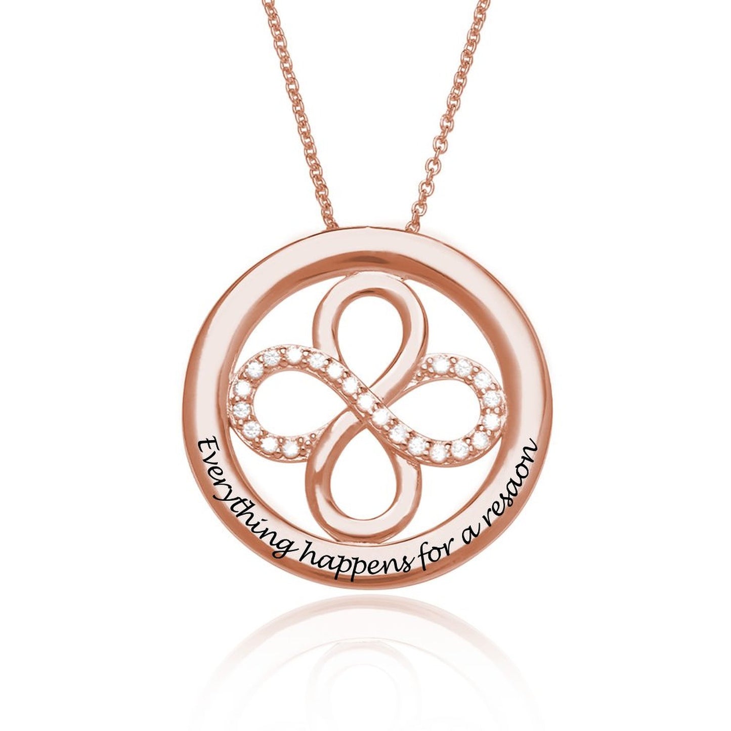 Custom Text Infinite Circular Necklace