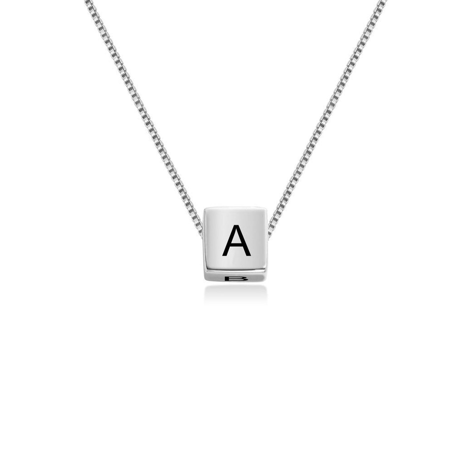 Custom Alphabets Cube Necklace