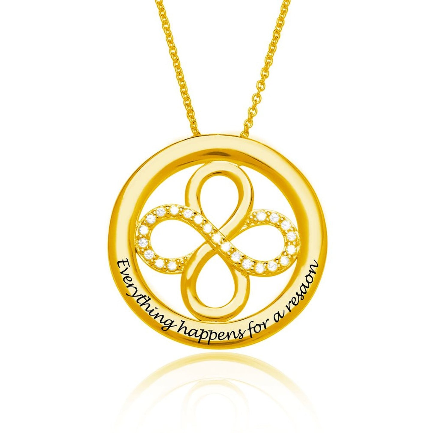 Custom Text Infinite Circular Necklace