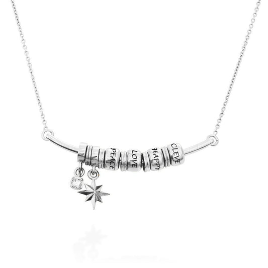 Custom Texts Polaris Bar Necklace