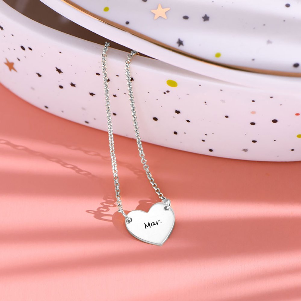 Custom Name Heart-shaped Necklace