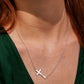 Custom Text Cross Necklace