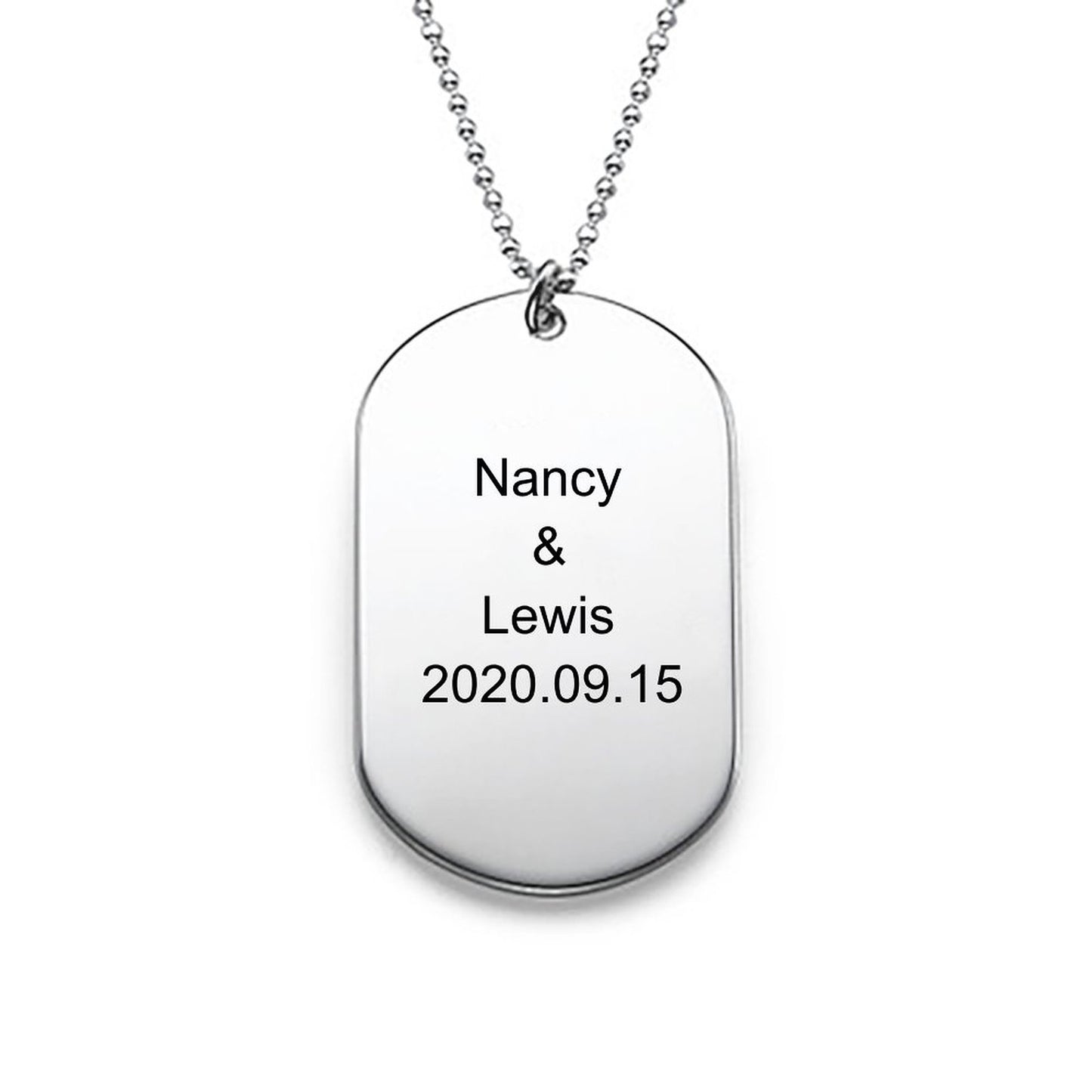 Custom Texts Nameplate Necklace