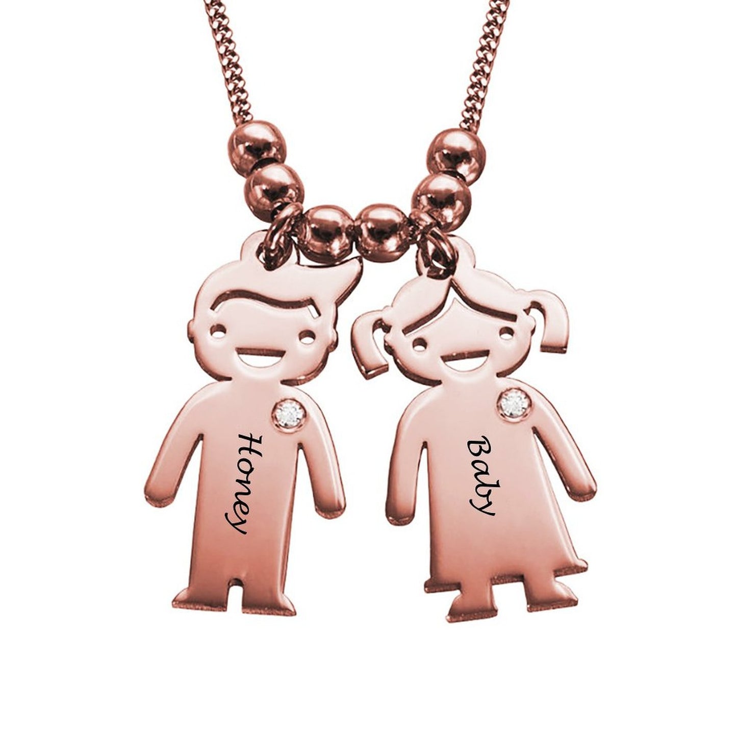 Custom Two Names Doll Necklace