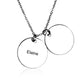 Custom Text Double Disc Necklace