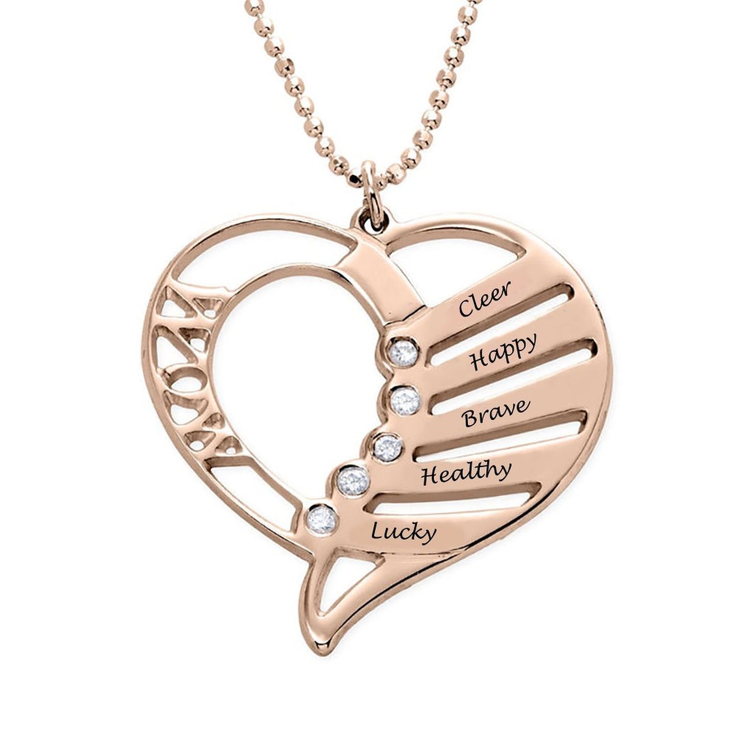 Custom Text Heart-shaped Necklace