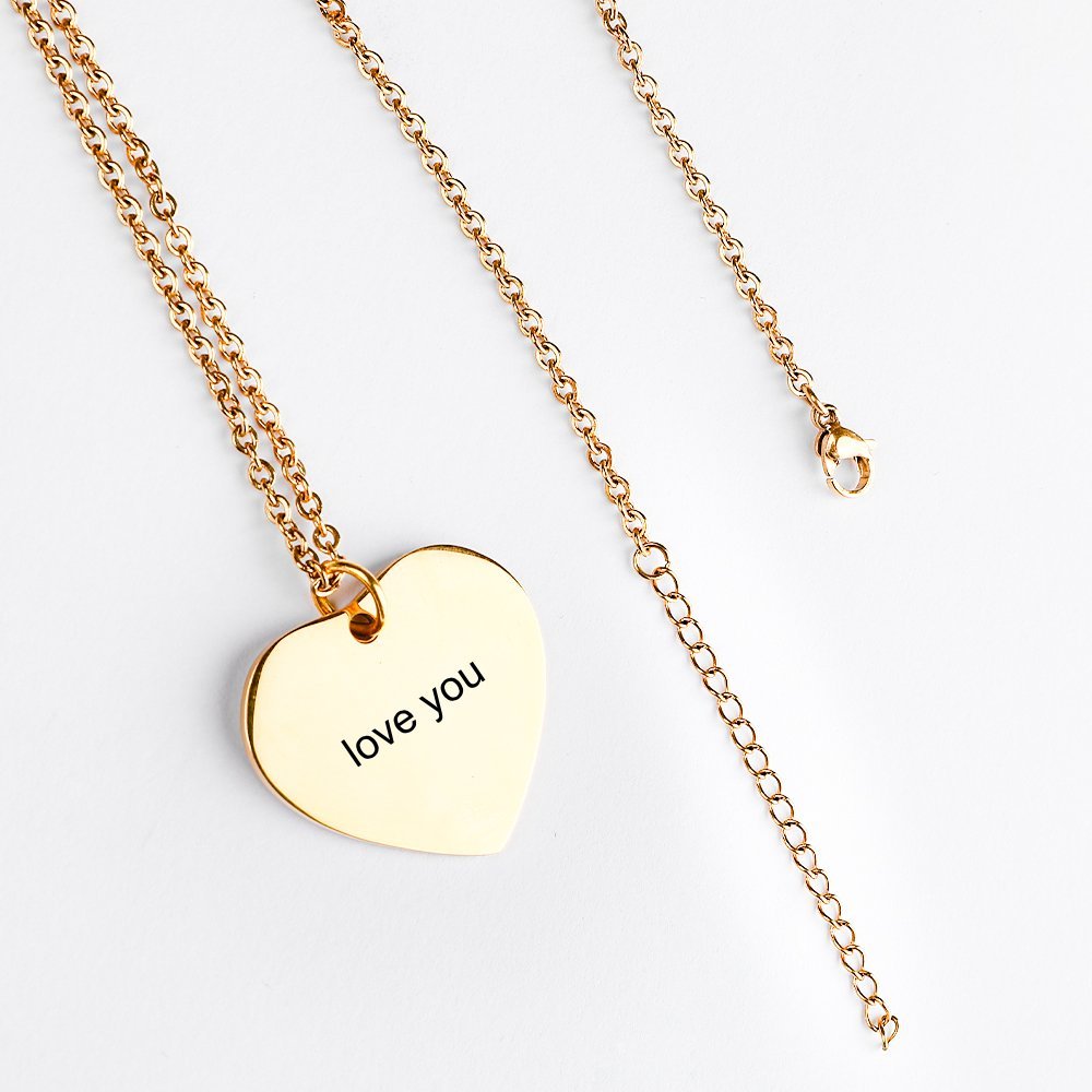 Custom Text Heart-shaped Necklace