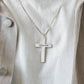 Custom Text Cross Necklace